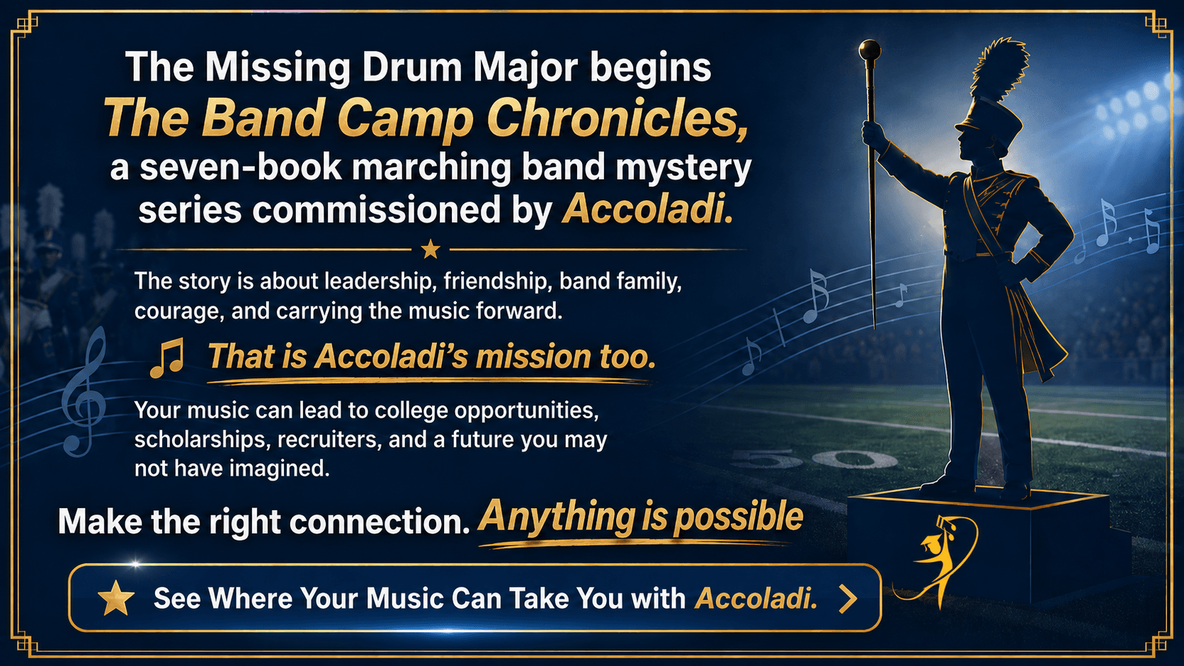 Advertisement for The Missing Drum Major
